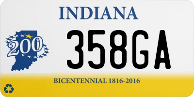 IN license plate 358GA