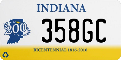 IN license plate 358GC