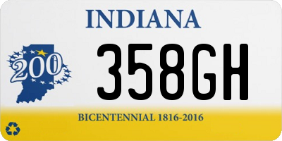 IN license plate 358GH