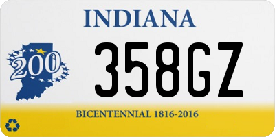 IN license plate 358GZ