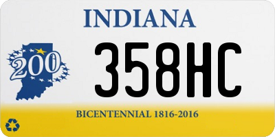 IN license plate 358HC