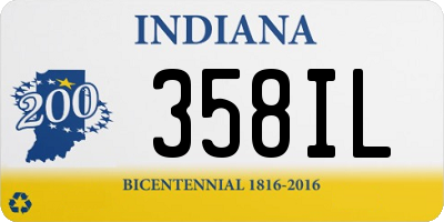 IN license plate 358IL