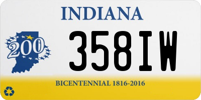 IN license plate 358IW