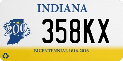 IN license plate 358KX