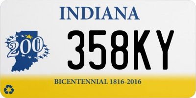 IN license plate 358KY
