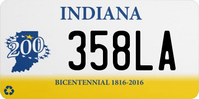 IN license plate 358LA