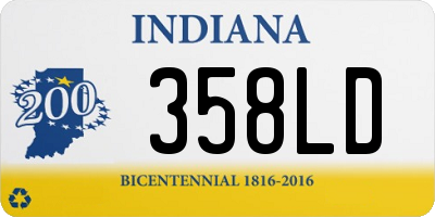 IN license plate 358LD