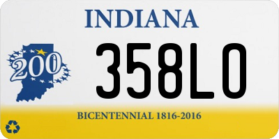 IN license plate 358LO