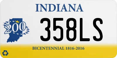 IN license plate 358LS