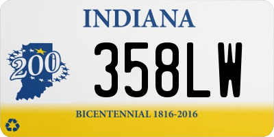 IN license plate 358LW