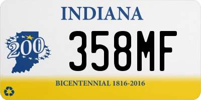 IN license plate 358MF