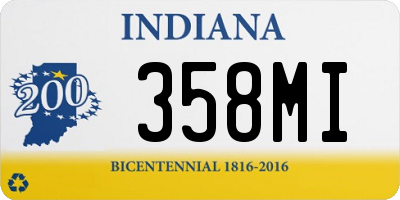 IN license plate 358MI