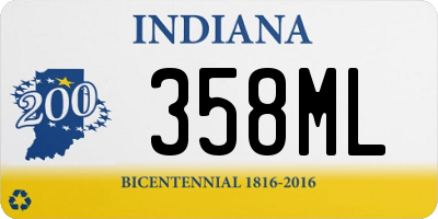 IN license plate 358ML