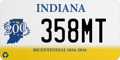 IN license plate 358MT