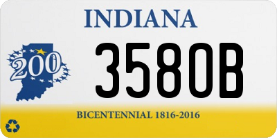 IN license plate 358OB