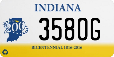 IN license plate 358OG