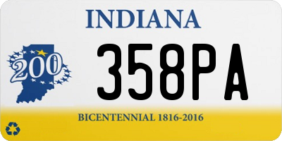 IN license plate 358PA