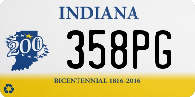 IN license plate 358PG