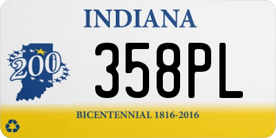 IN license plate 358PL