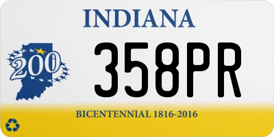 IN license plate 358PR