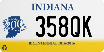 IN license plate 358QK