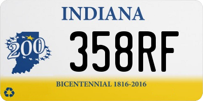 IN license plate 358RF