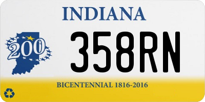 IN license plate 358RN