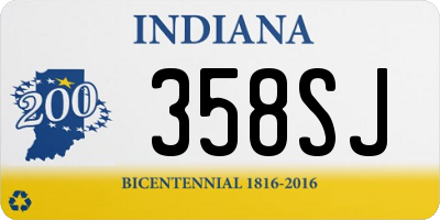 IN license plate 358SJ