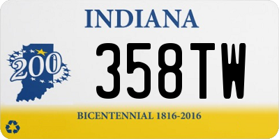 IN license plate 358TW