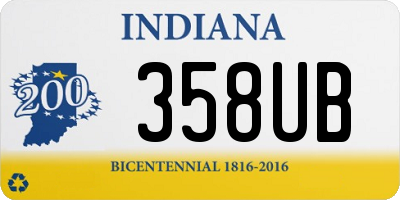 IN license plate 358UB