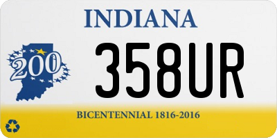 IN license plate 358UR