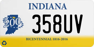 IN license plate 358UV