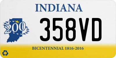 IN license plate 358VD