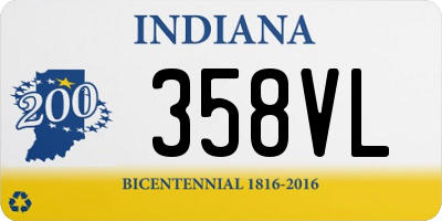 IN license plate 358VL