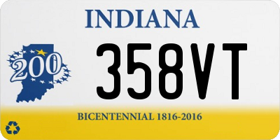 IN license plate 358VT