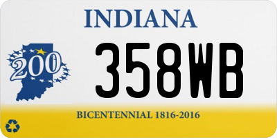 IN license plate 358WB