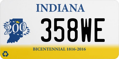 IN license plate 358WE