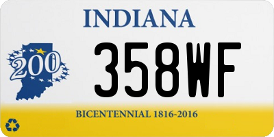 IN license plate 358WF