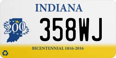 IN license plate 358WJ