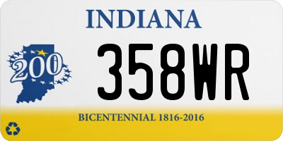 IN license plate 358WR