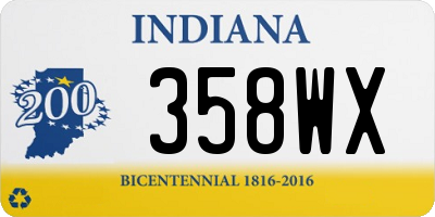 IN license plate 358WX