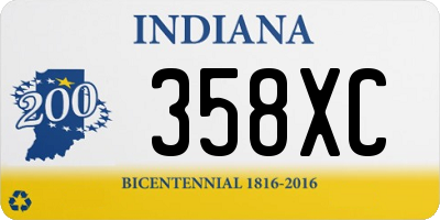 IN license plate 358XC