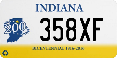 IN license plate 358XF