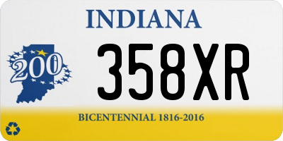 IN license plate 358XR