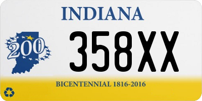 IN license plate 358XX