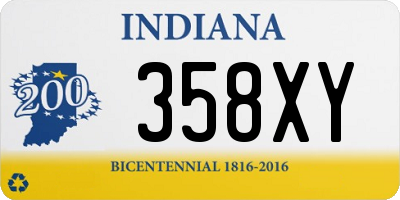 IN license plate 358XY