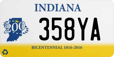 IN license plate 358YA