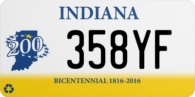 IN license plate 358YF