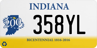 IN license plate 358YL