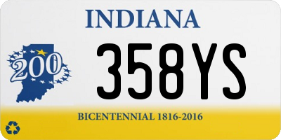 IN license plate 358YS